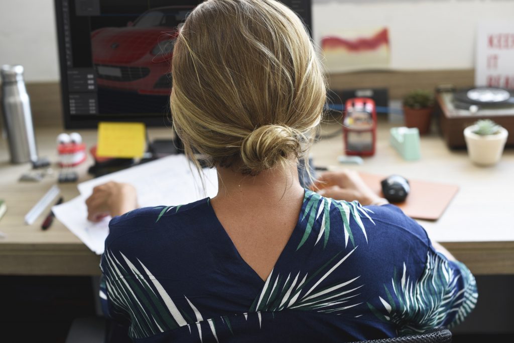 Woman at desk